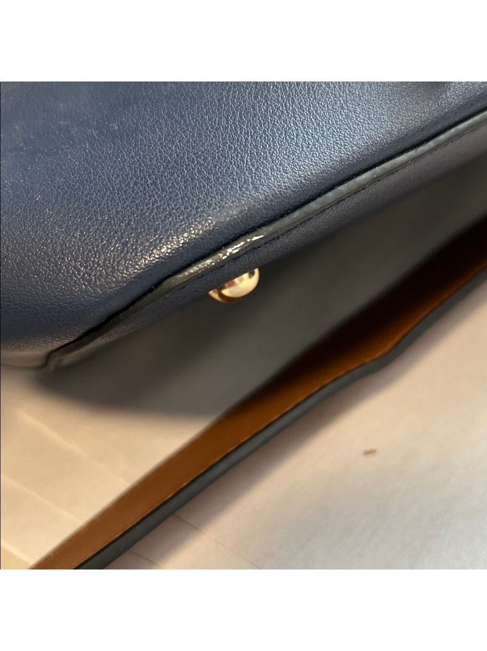 Louenhide Navy Brown Crossbody Bag - Picture 15 of 15